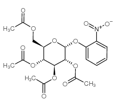 2'-硝基苯基四-O-乙酰基-α-D-吡喃葡萄糖苷 结构式
