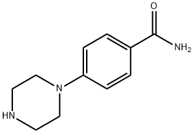 4-(1-哌嗪基)苯甲酰胺 结构式