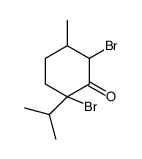 2,6-二溴-5-甲基-2-异丙基环己酮 结构式