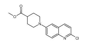 1-(2-氯-6-喹啉基)-4-哌啶甲酸甲酯 结构式