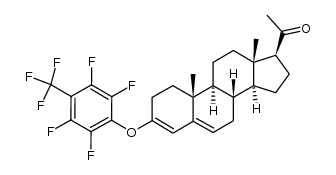 Pregna-3,5-dien-20-one, 3-[2,3,5,6-tetrafluoro-4-(trifluoromethyl)phenoxy]- (9CI) 结构式
