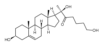(3β)-3,20,26-三羟基-27-去甲胆甾-5-烯-22-酮 结构式