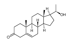 (20R)-20-羟基孕甾-5-烯-3-酮 结构式
