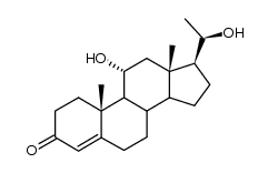 (11β,20R)-11,20-二羟基孕甾-4-烯-3-酮 结构式