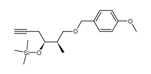 Benzene, 1-methoxy-4-[[[(2R,3S)-2-methyl-3-[(trimethylsilyl)oxy]-5-hexyn-1-yl]oxy]methyl]- 结构式