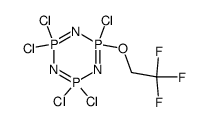 2λ5,4λ5,6λ5-1,3,5,2,4,6-Triazatriphosphorine, 2,2,4,4,6-pentachloro-6-(2,2,2-trifluoroethoxy)- 结构式