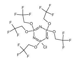 2-氯-2,4,4,6,6-五(2,2,2-三氟乙氧基)-2λ5,4λ5,6λ5-环三磷腈 结构式