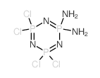 4,4,6,6-tetrachloro-1,3,5-triaza-2$l^{5},4$l^{5},6$l^{5}-triphosphacyc lohexa-1,3,5-triene-2,2-diamine 结构式