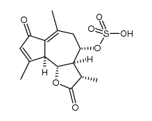 Azuleno[4,5-b]furan-2,7-dione, 3,3a,4,5,9a,9b-hexahydro-3,6,9-trimethyl-4-(sulfooxy)-, (3S,3aS,4S,9aS,9bR)- 结构式