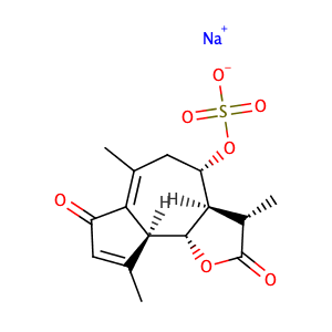 3,3a,4,5,9a,9b-六氢-3,6,9-三甲基-4-(磺酰氧基)薁并[4,5-b]呋喃-2,7-二酮钠(1:1), (3S,3aS,4S,9aS,9bR)- 结构式