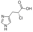 (R)-(+)-2-氯-3-[4(5)-咪唑]丙酸 结构式