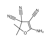 5-氨基-2,2-二甲基-3,3,4(2H)-呋喃三甲腈 结构式