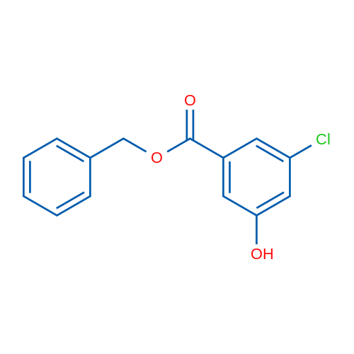 3-氯-5-羟基苯甲酸苄酯 结构式