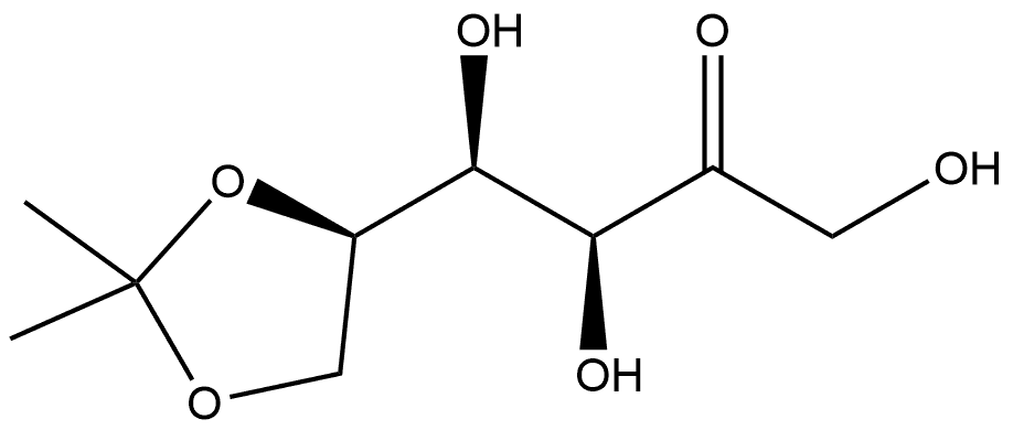 5,6-O-(1-甲基亚乙基)-D-果糖 结构式