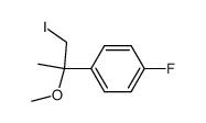 1-氟-4-(2-碘-1-甲氧基-1-甲基乙基)苯 结构式
