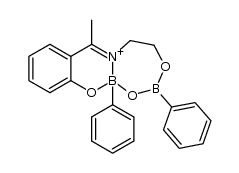 Boron, [2-[[1-[2-(hydroxy-κO)phenyl]ethylidene]amino-κN]ethyl B-phenylboronato(2-)-κO′]phenyl-, (T-4)- 结构式
