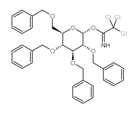 2,3,4,6-四-O-苯基-Alpha-D-吡喃葡萄糖基三氯乙酰亚氨酸 结构式