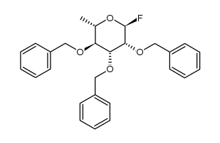 6-脱氧-2,3,4-三-O-苄基-α-L-甘露吡喃糖基氟 结构式