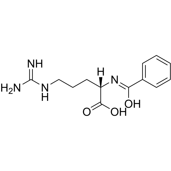 Nα-苯甲酰-L-精氨酸 结构式