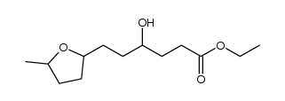 四氢-γ-羟基-5-甲基-2-呋喃己酸乙酯 结构式