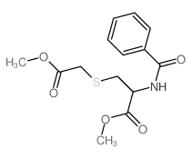 N-苯甲酰基-S-(2-甲氧基-2-氧代乙基)-L-半胱氨酸甲酯 结构式