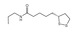 1,2-Dithiolane-3-pentanamide, N-propyl-, (3R)- 结构式