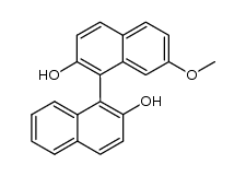 7-甲氧基-1,1'-联萘-2,2'-二酚 结构式