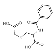 2-benzamido-3-(carboxymethylsulfanyl)propanoic acid 结构式