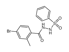 4-溴-2-甲基苯甲酸-2-(苯磺酰基)酰肼 结构式