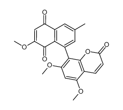 飞龙掌血香豆醌 结构式