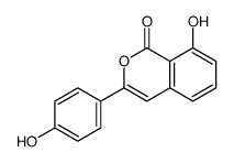 8-羟基-3-(4-羟基苯基)-1H-2-苯并吡喃-1-酮 结构式