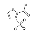 3-(氯磺酰基)-2-噻吩甲酰氯 结构式