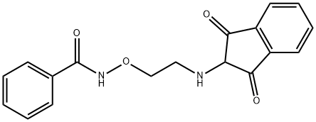 Benzamide, N-[2-[(2,3-dihydro-1,3-dioxo-1H-inden-2-yl)amino]ethoxy]- 结构式