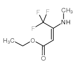 3-甲基氨基-4,4,4-三氟丁烯酸乙酯 结构式