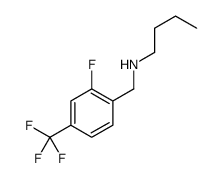 N-Butyl-2-fluoro-4-(trifluoromethyl)benzenemethanamine 结构式