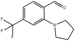 2-(1-Pyrrolidinyl)-4-(trifluoromethyl)benzaldehyde 结构式