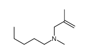 N-甲基-N-(2-甲基-2-丙烯-1-基)-1-戊胺 结构式