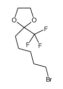 2-(5-溴戊基)-2-(三氟甲基)-1,3-二氧戊环 结构式