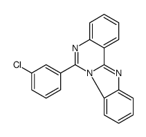 6-(3-氯苯基)苯并[4,5]咪唑并[1,2-c]喹唑啉 结构式