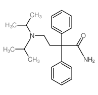 4-(二异丙基氨基)-2,2-二苯基丁酰胺 结构式