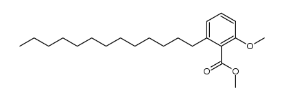 2-甲氧基-6-十三烷基苯甲酸甲酯 结构式
