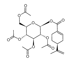 β-D-Glucopyranose, tetraacetate 1-[(4S)-4-(1-methylethenyl)-1-cyclohexene-1-carboxylate] (9CI) 结构式