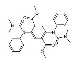 1,4-苯二甲酸 2,5-双[[(二甲氨基)羰基]苯基氨基]- 1,4-二甲酯 结构式