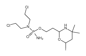 Phosphorodiamidic acid, N,N-bis(2-chloroethyl)-, 2-(tetrahydro-4,4,6-trimethyl-2H-1,3-oxazin-2-yl)ethyl ester 结构式