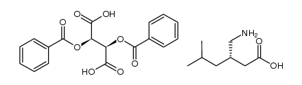 Butanedioic acid, 2,3-bis(benzoyloxy)-, (2R,3R)-, compd. with (3S)-3-(aminomethyl)-5-methylhexanoate (1:1) 结构式