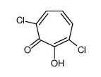 3,7-二氯-2-羟基-2,4,6-环庚三烯-1-酮 结构式