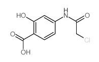 4-(2-氯乙酰氨基)-2-羟基苯甲酸 结构式
