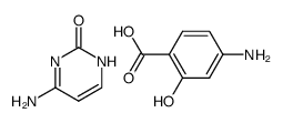 4-氨基-2-羟基苯甲酸-6-氨基-2(1H)-嘧啶酮(1:1)复合物 结构式