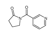 1-(pyridine-3-carbonyl)pyrrolidin-2-one 结构式