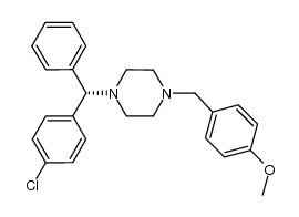 Piperazine, 1-[(S)-(4-chlorophenyl)phenylmethyl]-4-[(4-methoxyphenyl)methyl]- 结构式